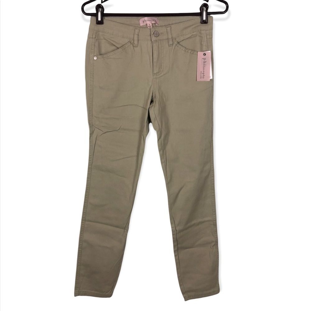 Philosophy Republic Artichoke light green shade Stretch Cotton Twill Ankle